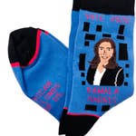 Socks | Kamala Harris | Blue & Black | Crew Medium