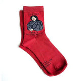 Socks | Sonia Sotomayor | Red | Ankle Medium